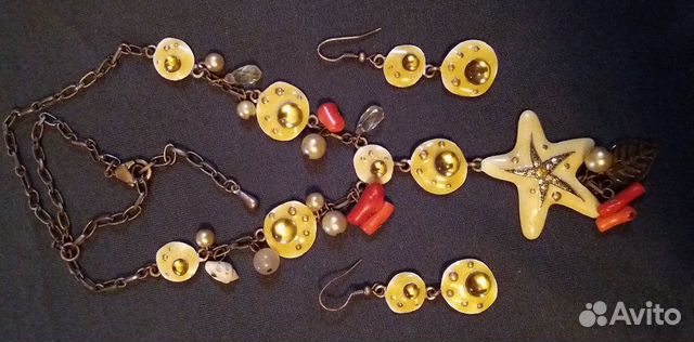 Колье,серьги, бижутерия, винтаж