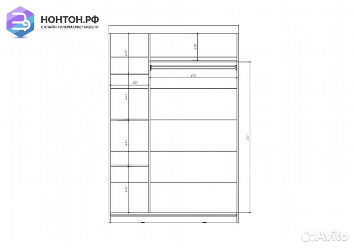 Шкаф-купе Комфорт-9М белый