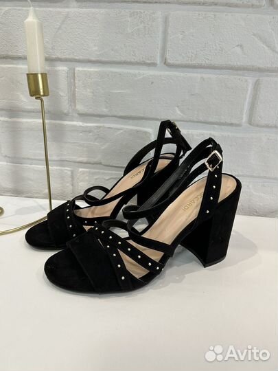 Босоножки туфли черные женские 36-37 размер