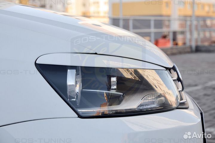 Реснички накладки на фары фольксваген поло