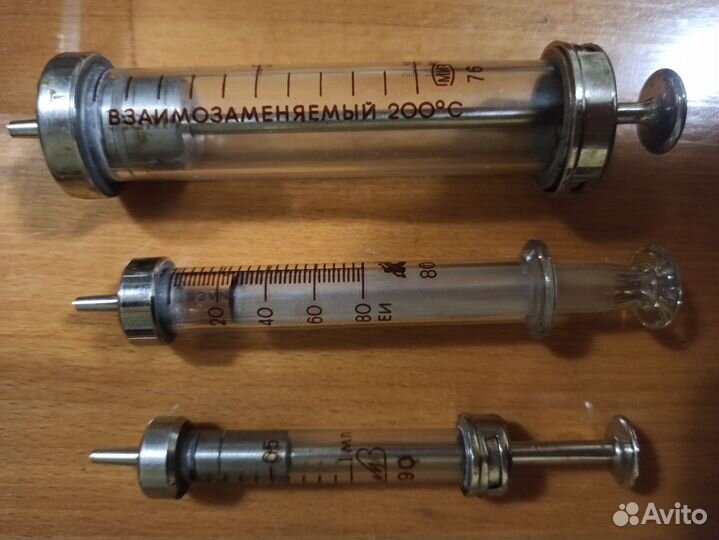 Шприцы стеклянные СССР