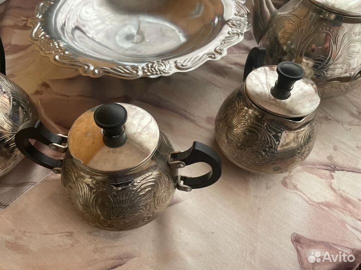 Редкий Чайный сервиз металл СССР Винтаж 5 пред