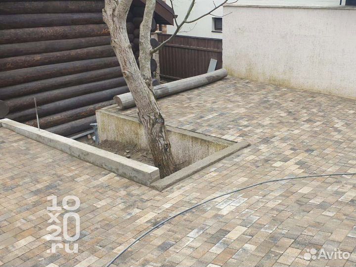 Тротуарная плитка, бордюры с работой под ключ