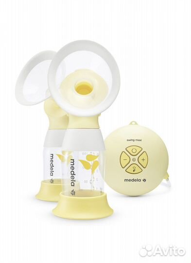 Двойной молокоотсос medela swing maxi flex с топом