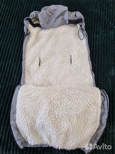 Зимний конверт в коляску на овчине