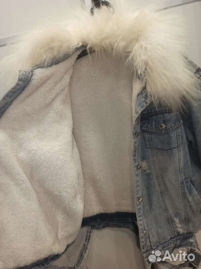 Куртка джинсовка женская зимняя