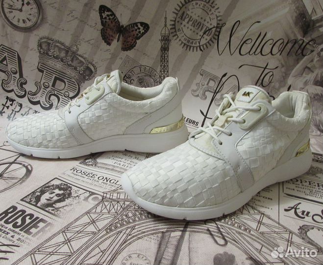 Michael Kors US-8M/р.38,5-39 Кроссовки Холст+Кожа