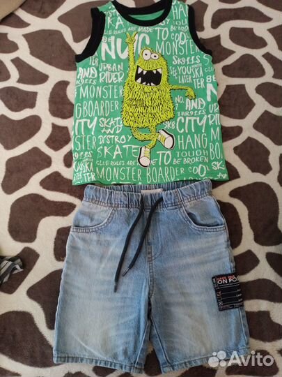 Джинсовые шорты + майка