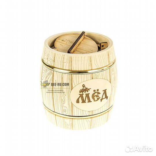 Бочка медовая из липы Бондарь (светлая) 0.5 кг