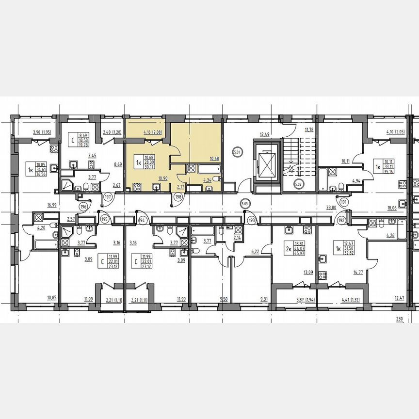 1-к. квартира, 30,2 м², 5/12 эт.