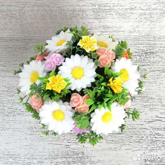 Букет цветов из мыла