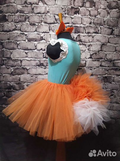 Лиса костюм (юбка хвост ушки) утренник комплект