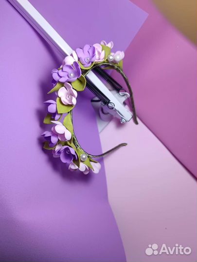 Ободки ручной работы, цветы