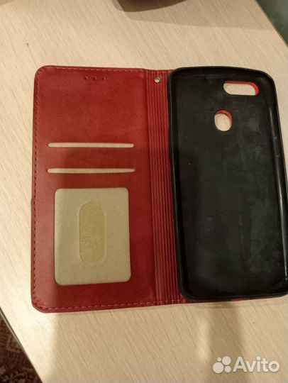 Кожаный чехол-книжка для oppo A3s