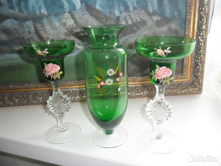 Вазы. Цветное стекло СССР, Чехословакия