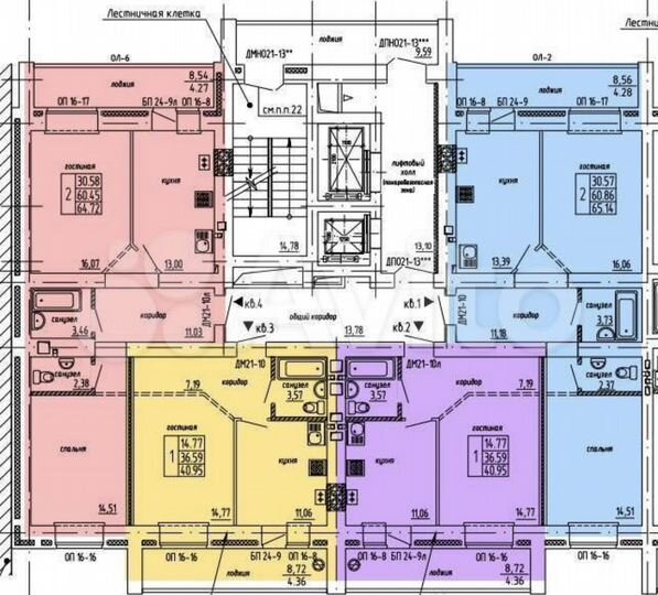 1-к. квартира, 40 м², 3/14 эт.