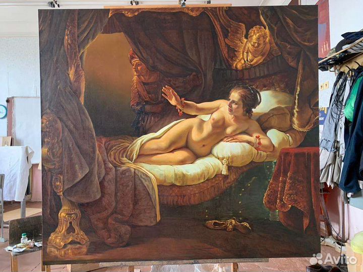 Картина маслом Рембрандта ван Рейна Даная