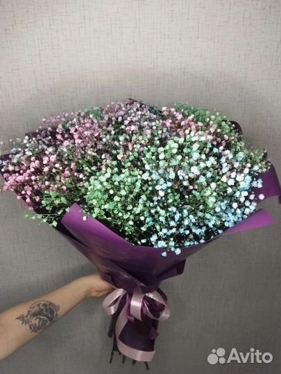 Букет цветов из гипсофилы