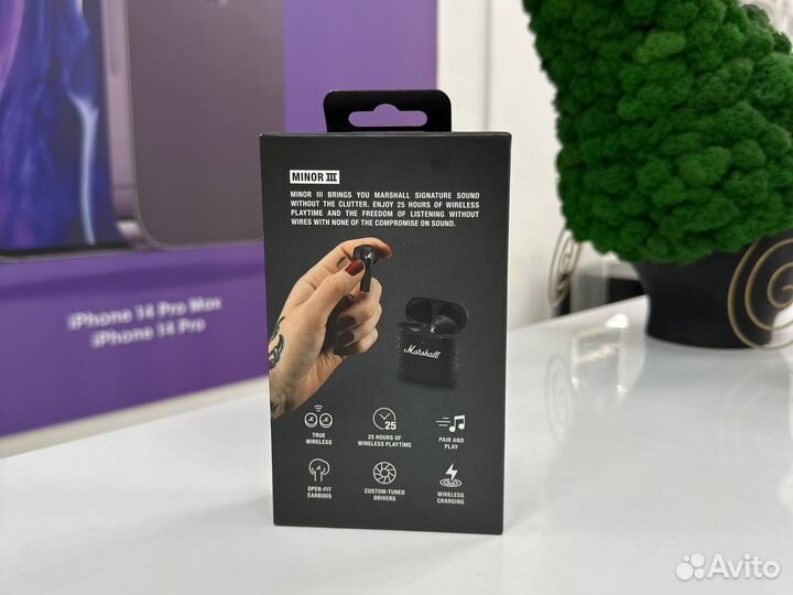 Наушники Marshal Minor 3 Black Гарантия