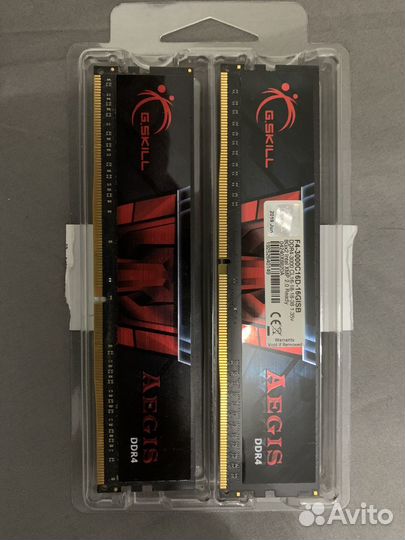 Оперативная память G.skill DDR4 aegis 2x8GB