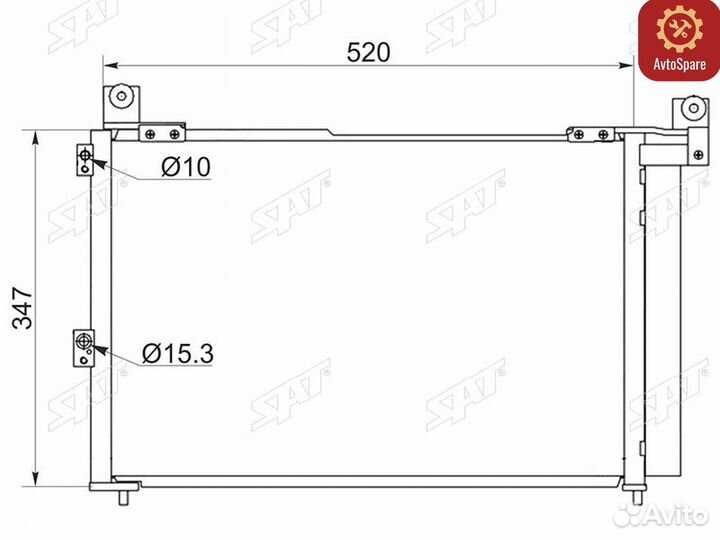 Радиатор кондиционера Ford Ranger USA 97-03 / Mazda BT-50 06-12