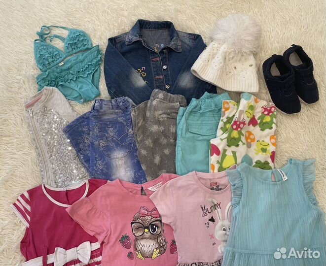 Вещи и обувь для девочки 4-6 лет пакетом