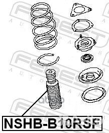 Пыльник+отбойник амортизатора передний febest N