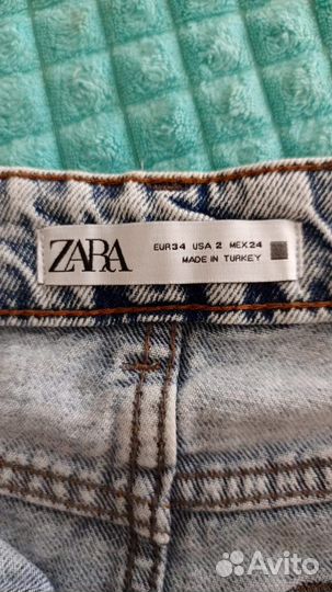 Джинсовая юбка zara длинная