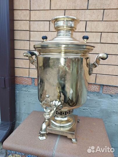 Старинный самовар на дровах 12 литров