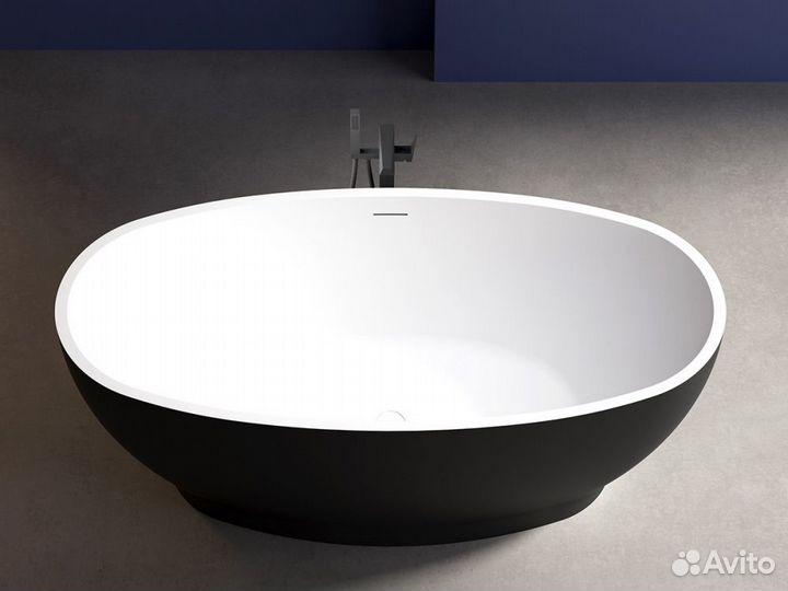 Акриловая ванна abber AB9207MB черная матовая