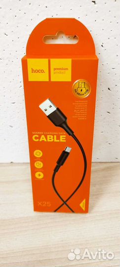 Кабель microusb Hoco X25 Soarer (2A, 1m), black