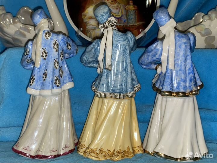 Статуэтки фарфор лебедушки лебеди-конфетницы СССР