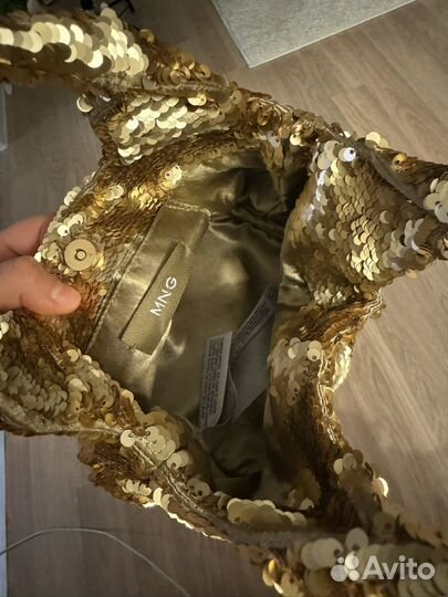 Сумка mango золотистая