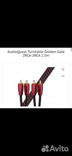 Фоно кабель AudioQuest Turntable Golden Gate