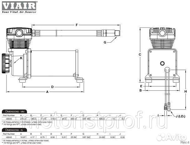 Компрессор стационарный 12V viair 480C хром
