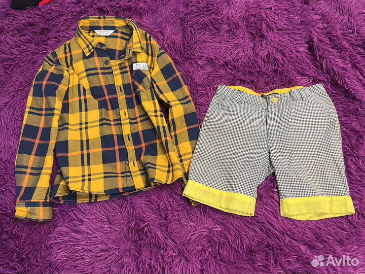 Gloria jeans рубашка + шорты хб 128р