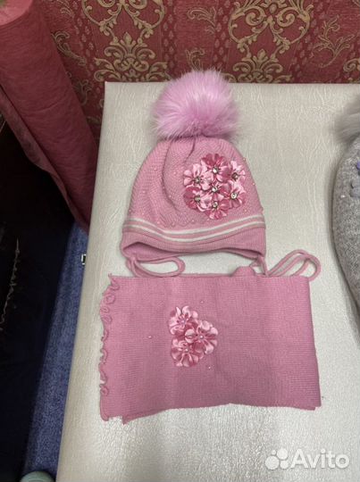 Шапка шлем зимняя для девочки новая