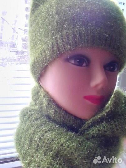 Комплект шапка+шарф+рукавицы