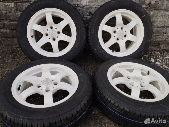 Колеса R14 4x98 с кованными дисками Slik и Nokian