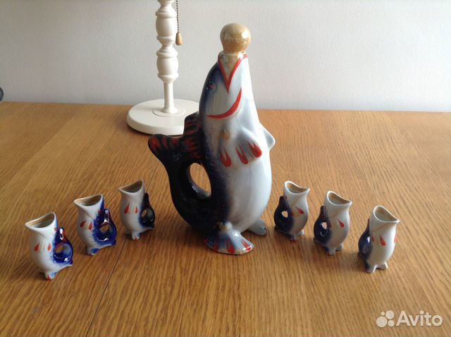 Ликерный набор СССР Карпы керамика