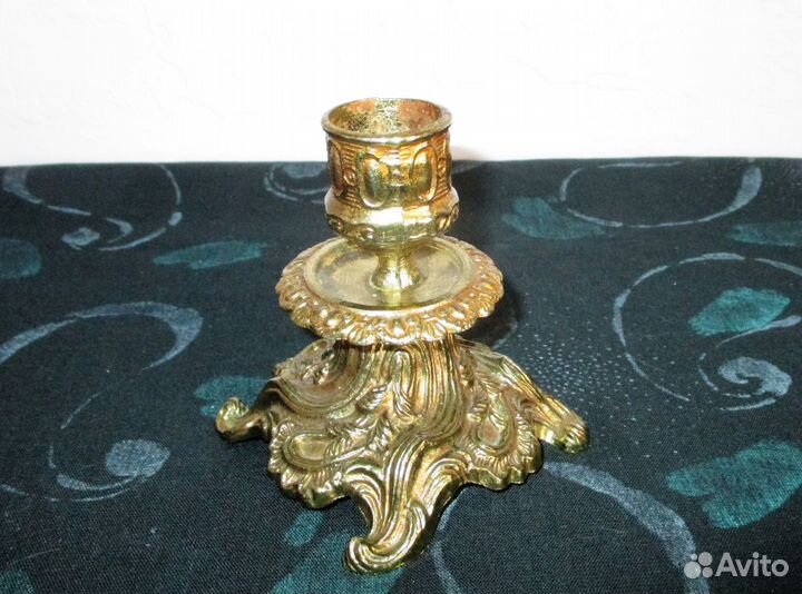 Подсвечник коллекц.старин латунь/бронза Европа