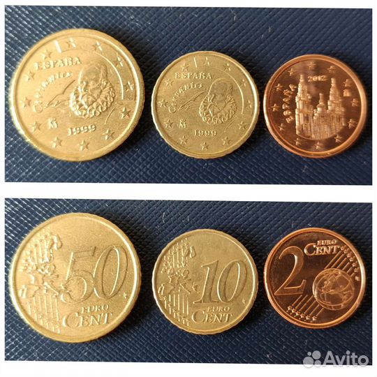 Монеты Евро евроцент наборы и штучно