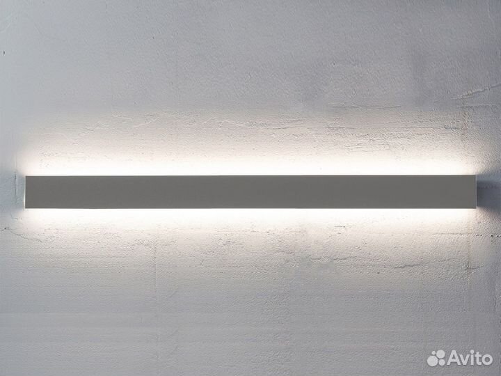 Светильник настенный Doppia, серебристый, 800мм