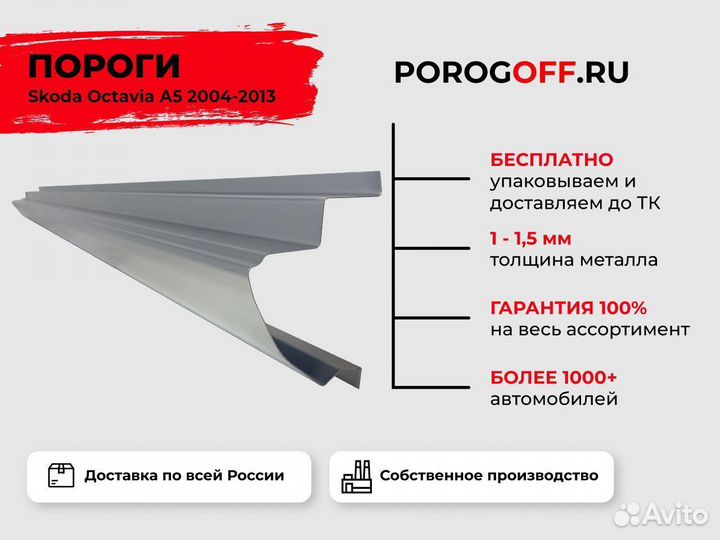 Ремонтные пороги Skoda Octavia А5 Универсал