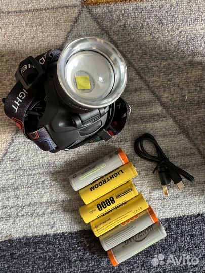 Налобный фонарь аккумуляторный