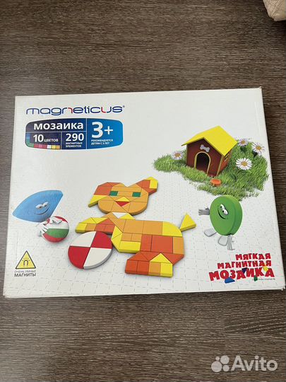 Магнитная мозайка мягкая 290 элементов