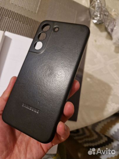 Оригинальный Кожаный чехол Samsung s22