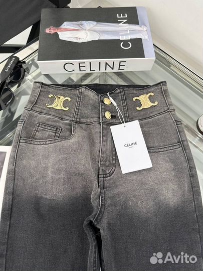 Джинсы Celine серые черные