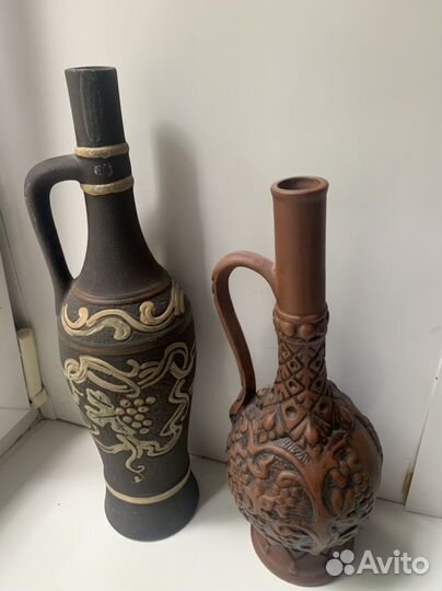 Кувшин бутылка керамика из под вина