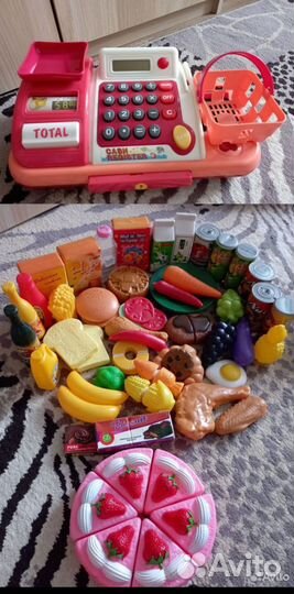 Касса+продукты,куклы